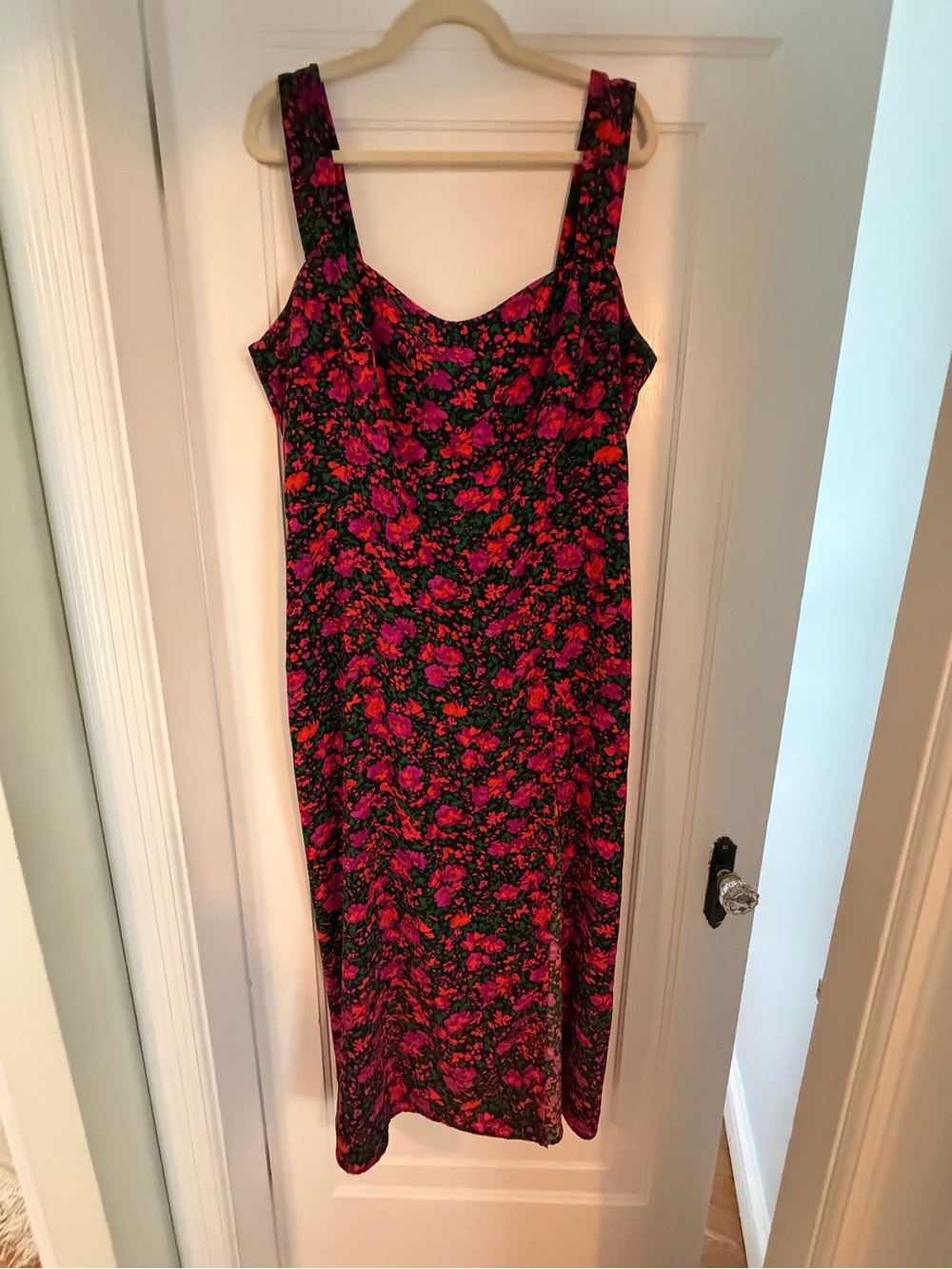 Park & Fifth Hastings Pink and Red Floral Midi Dress